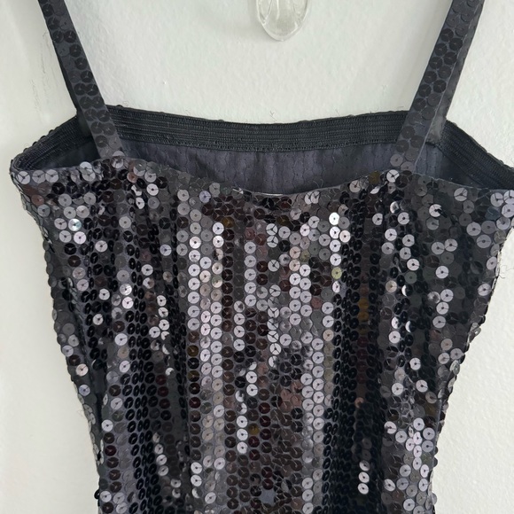 Vintage Sonia Rykiel Paris Spaghetti Strap Sequin Mini Dress Size XS - Picture 6 of 11